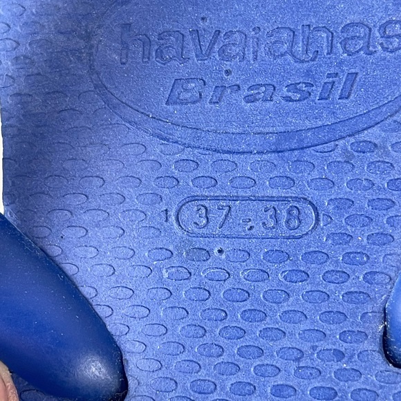 Havaianas Brazil Flip Flops Midnight Blue NWOT Size 37-38 - Picture 6 of 6
